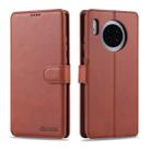 For Huawei Mate 30 Pro AZNS Calf Texture Horizontal Flip Leather Case, with Holder & Card Slots & Wallet & Photo Frame(Brown) - 1