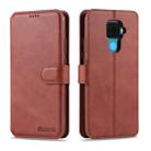For Huawei Mate 30 Lite / nova 5i Pro AZNS Calf Texture Horizontal Flip Leather Case, with Holder & Card Slots & Wallet & Photo Frame(Brown) - 1
