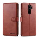 For Xiaomi Redmi Note 8 Pro AZNS Calf Texture Horizontal Flip Leather Case, with Holder & Card Slots & Wallet & Photo Frame(Brown) - 1