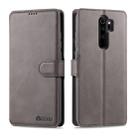 For Xiaomi Redmi Note 8 Pro AZNS Calf Texture Horizontal Flip Leather Case, with Holder & Card Slots & Wallet & Photo Frame(Grey) - 1