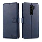 For Xiaomi Redmi Note 8 Pro AZNS Calf Texture Horizontal Flip Leather Case, with Holder & Card Slots & Wallet & Photo Frame(Blue) - 1
