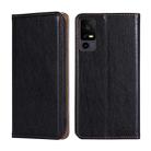 For TCL 40 XE 5G / 40X 5G T601D Gloss Oil Solid Color Magnetic Leather Phone Case(Black) - 1