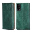 For TCL 40 XE 5G / 40X 5G T601D Gloss Oil Solid Color Magnetic Leather Phone Case(Green) - 1