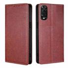 For TCL 505 4G Gloss Oil Solid Color Magnetic Leather Phone Case(Brown) - 1