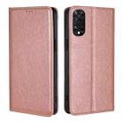 For TCL 505 4G Gloss Oil Solid Color Magnetic Leather Phone Case(Rose Gold) - 1