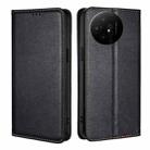 For TCL 50 XL Gloss Oil Solid Color Magnetic Leather Phone Case(Black) - 1