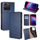 For TCL 503 4G Gloss Oil Solid Color Magnetic Leather Phone Case(Blue) - 1