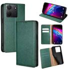 For TCL 503 4G Gloss Oil Solid Color Magnetic Leather Phone Case(Green) - 1