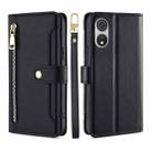 For CUBOT P60 Lite Sheep Texture Cross-body Zipper Wallet Leather Phone Case(Black) - 1