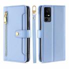 For TCL 40 XE 5G / 40X 5G Lite Sheep Texture Cross-body Zipper Wallet Leather Phone Case(Blue) - 1