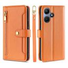 For Infinix Hot 30i 4G Sheep Texture Cross-body Zipper Wallet Leather Phone Case(Orange) - 1