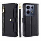 For Infinix Note 30 VIP 5G Sheep Texture Cross-body Zipper Wallet Leather Phone Case(Black) - 1