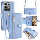 For Infinix Note 50 4G Sheep Texture Cross-body Zipper Wallet Leather Phone Case(Blue) - 1