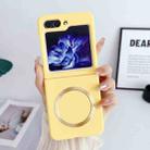 For Samsung Galaxy Z Flip5 Skin Feel Magsafe Magnetic Shockproof PC Phone Case(Yellow) - 1