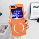For Samsung Galaxy Z Flip5 Skin Feel Magsafe Magnetic Shockproof PC Phone Case(Orange) - 1