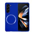 For Samsung Galaxy Z Fold5 Skin Feel Magsafe Magnetic Shockproof PC Phone Case(Dark Blue) - 1