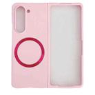 For Samsung Galaxy Z Fold6 Skin Feel Magsafe Magnetic Shockproof PC Phone Case(Pink) - 1