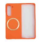 For Samsung Galaxy Z Fold6 Skin Feel Magsafe Magnetic Shockproof PC Phone Case(Orange) - 1