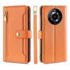 For Realme 11 5G Sheep Texture Cross-body Zipper Wallet Leather Phone Case(Orange) - 1