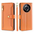 For Realme 11 Pro / 11 Pro+ 5G Sheep Texture Cross-body Zipper Wallet Leather Phone Case(Orange) - 1