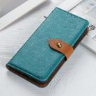 For iPhone 16 European Floral Embossed Leather Phone Case(Blue) - 2