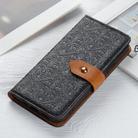 For iPhone 16 European Floral Embossed Leather Phone Case(Black) - 2