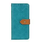 For iPhone 16 Pro European Floral Embossed Leather Phone Case(Blue) - 3