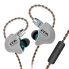 CCA CCA-C10 3.5mm Gold Plated Plug Ten Unit Hybrid Wire-controlled In-ear Earphone, Type:with Mic(Sapphire Cyan) - 1