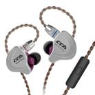 CCA CCA-C10 3.5mm Gold Plated Plug Ten Unit Hybrid Wire-controlled In-ear Earphone, Type:with Mic(Streamer Purple) - 1