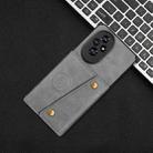 For Honor 200 Double Buckle Card Slots Magnetic Phone Case(Grey) - 2
