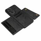 For Honor 200 Pro Double Buckle Card Slots Magnetic Phone Case(Black) - 3