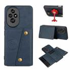 For Honor 200 Pro Double Buckle Card Slots Magnetic Phone Case(Blue) - 1