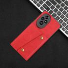 For Honor 200 Pro Double Buckle Card Slots Magnetic Phone Case(Red) - 2