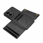 For Honor 300 Double Buckle Card Slots Magnetic Phone Case(Black) - 3