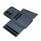 For Honor 300 Double Buckle Card Slots Magnetic Phone Case(Blue) - 3