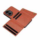 For Honor 300 Double Buckle Card Slots Magnetic Phone Case(Brown) - 3