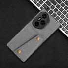 For Honor 300 Pro Double Buckle Card Slots Magnetic Phone Case(Grey) - 2