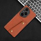 For Honor 300 Pro Double Buckle Card Slots Magnetic Phone Case(Brown) - 2