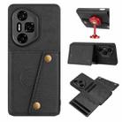 For Honor 300 Ultra Double Buckle Card Slots Magnetic Phone Case(Black) - 1