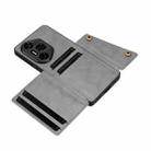 For Honor 300 Ultra Double Buckle Card Slots Magnetic Phone Case(Grey) - 3