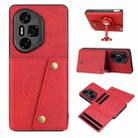 For Honor 300 Ultra Double Buckle Card Slots Magnetic Phone Case(Red) - 1