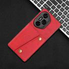 For Honor 300 Ultra Double Buckle Card Slots Magnetic Phone Case(Red) - 2