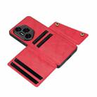 For Honor 300 Ultra Double Buckle Card Slots Magnetic Phone Case(Red) - 3