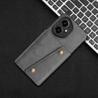 For Honor 400 Global 156.5mm Double Buckle Card Slots Magnetic Phone Case(Grey) - 2