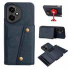 For Honor 400 Global 156.5mm Double Buckle Card Slots Magnetic Phone Case(Blue) - 1