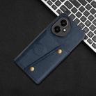For Honor 400 Global 156.5mm Double Buckle Card Slots Magnetic Phone Case(Blue) - 2
