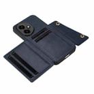 For Honor 400 Global 156.5mm Double Buckle Card Slots Magnetic Phone Case(Blue) - 3