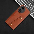 For Honor 400 Global 156.5mm Double Buckle Card Slots Magnetic Phone Case(Brown) - 2