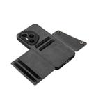 For Honor 400 Pro Global 160.8mm Double Buckle Card Slots Magnetic Phone Case(Grey) - 3