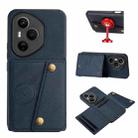 For Honor 400 Pro Global 160.8mm Double Buckle Card Slots Magnetic Phone Case(Blue) - 1